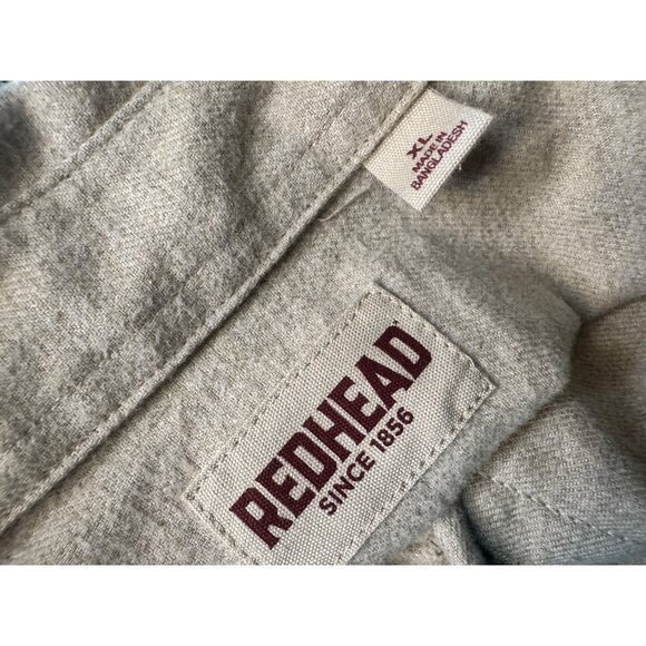 Redhead Ozark Mountain Flannel Size XL Men’s Long Sleeve NWOT Pockets Oatmeal Be - Picture 3 of 9
